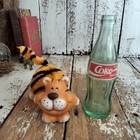Vintage Showa Retro Ceramic Tiger Piggy Bank Animal Figurine  Used 11c