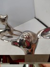 2 Vintage Solid Metal Deer Fawn Mid Century Modern Hollywood Regency Bambi Cc