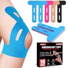 16 Pcs Kinesiology Tape For Knees  4 Colors Knee Support Tape  Precut Knee Tape