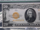 1928  20 U s  Gold Certificate Small Note Fr  2402 Pmg Au53 About Unc  012 Ecc c