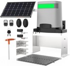 Bl  tezeit 1400lb Solar Chain Drive Sliding Gate Opener Wifi Battery W  Remotes