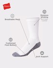 Hanes Men   s Cushioned Crew Socks  X-temp  12-pairs