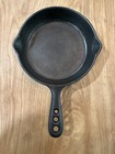 Vintage Griswold  3 668 3 Hole Handle Cast Iron Skillet Unmarked Rare