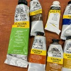 Lot Of 14 Winsor   Newton Galeria Acrylic Paint Series 1 Various Colors Used