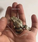 Brass Toad Animal Statue Small Sculpture Tabletop Figurine Home Decor Gifts
