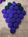 Vtg Handmade Grape Bottlecap Crochet Trivet Farmhouse Cottagecore Grannycore 70s