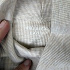 American Eagle Waffle Knit Top Womens M Beige Mock Neck Long Sleeve Ribbed