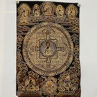 35  Tibet Silk Cloth Embroidery Shakyamuni Dkyil-vkhor Mandala Thangka Mural