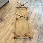 Vintage Wwii Military Folding Cot 1939-1945 Era Wood Field Bed Canvas Army Usa
