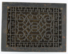 Antique Ornate Cast Iron Floor Grate Vintage Vent Cover W  Rudders 16 X 12 
