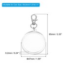 Plastic Coin Holder Keychain  Coin Case With Key Ring Buckle  Silver 3pcs