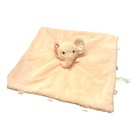 Kellytoy Baby Blankie Lovey Security Blanket Elephant Pink W taggies   Rattle