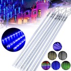 1-4set Led Meteor Shower Lights Falling Rain String Light Christmas Garden Decor