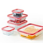 Pyrex 10pc Freshlock Glass Storage Set  Heat   Break-resistant Glass Containers 