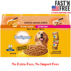 Pedigree Chopped Ground Dinner Wet Dog Food Variety Pack  13 2 Oz Cans  24 Pack 
