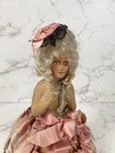 Antique 1920s German Boudoir Half Doll Pin Cushion Parts   Repair Chalk Wear