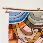 Nwt Awaqkuna Handmade Peruvian Abstract Horn Fiber Art Woven Wool Wall Hanging