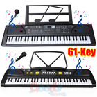 61 Key Music Electronic Keyboard Electric Digital Piano Organ With Stand   Mic