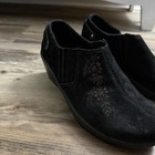 Klogs Missy Women s 7 5 M Black Suede Embroidery Clog Comfort Nurse Doctor