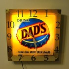 Vintage Dad s Root Beer Clock With Light  tastes Like Root Beer Should 