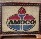 Amoco Oil Gas Advertising  Minatare Rug On Wood Loom 12 1 2  X 10 1 2 