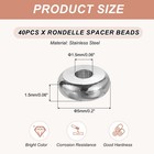 40pcs Flat Round Spacer Beads 5mm Heishi Beads 1 5mm Id X 1 5mm H