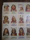 1949 Topps X-ray Round-up Uncut Sheet-annie Oakley sitting Bull    
