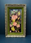Rare Framed Art Nouveau Majolica Tile C1890 Pnb648 Godwin   Hewitt Floral Art