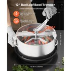 Uimoso 12  Manual Bud Leaf Trimmer Hydroponic Leaf Trimmer Bowl Stainless Steel