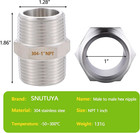2pcs Hex Nipple 1  X 1  Male Pipe Fittings 304 Stainless Steel 1  Npt Threaded