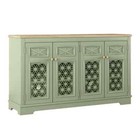 Vintage Green 57 In  W Storage Buffet Sideboard With Adjustable Shelves