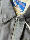 Vintage Airborne Brown Leather Us Military Usaf A2 Flight Jacket Size Large