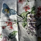 2 Cuddledown King Size Pillow Shams Case Botanical Butterflies 100  Cotton White