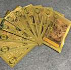 Complete Set  Lot All 10 States Goldback 24kt Gold Foil Notes 1 1000th Oz Bullio