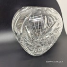 Vintage Cut Crystal Vase With Berlin Starburst Pattern 5  Tall