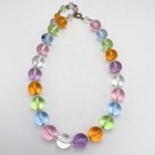 Vintage Necklace Multicolor Lucite Bubble Beads Mid Century Modern