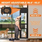 Naizea Height Adjustable Sliding Glass Dog Door Cat Flap Security Lock