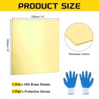 Brass Sheet Roll  4  X 4  22 Gauge 0 6mm  Thickness H62 Brass Sheets
