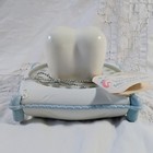 The Toothfairy   s Baby Tooth Bank Vintage 1990 Baby Blue Baby Boy Keepsake Usa 