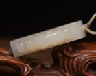 Natural Hetian Jade Handcrafted Ornament Dragon Pendant Carving Plaque