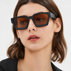 Retro Rectangle Sunglasses For Women Men Chunky Square Thick Frame Uv400