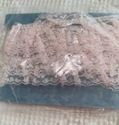 2 Yards Bright White Floral Embroidered Lace Trim 1 5    Wide Vintage New Stock