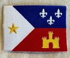 Cajun Flag Patch Embroidered Iron-on Acadiana French Louisiana State Souvenir