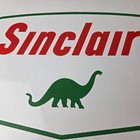 Vintage Sinclair Gasoline Porcelain - Service Station Gas Pump Plate Ad Sign