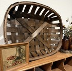 Tobacco Basket Brown Rustic Primitive