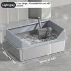 Stainless Steel Cat Litter Box high Sides odor-free And Easy Clean