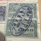 Uruguay Vtg Revenue Fiscal Stamp Lot