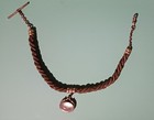 Victorian Real Hair Braided Mourning Piece Watch Fob Or Keepsake Carved Pendant 