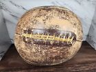    rare     vintage Super Soft Supple Leather Medicine Ball 8lbs Old School Brown     
