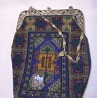 Fratelli Coppini Silver Framed And Beaded Art Deco Period Bag Purse - Very Nice